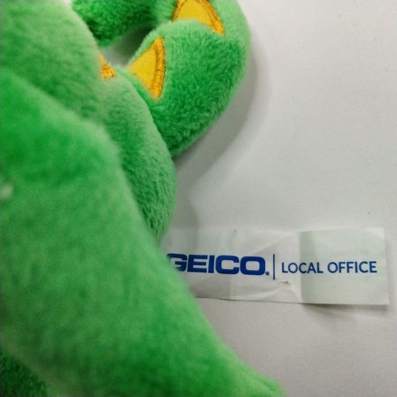 Geico Gecko Mascot Plush Stuffed Animal Lizard 5" Geico Insurance Advertisement - Picture 11 of 13